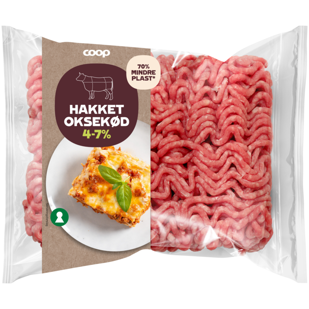 Coop hakket oksekød 4-7%