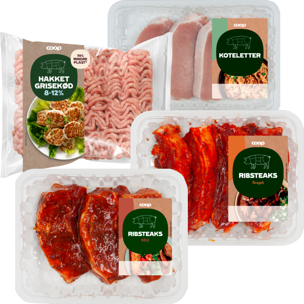 Coop hakket grisekød 8-12%