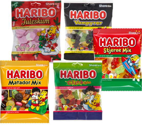 Flere varianter. 100-120 g. Kg-pris maks. 120,00.