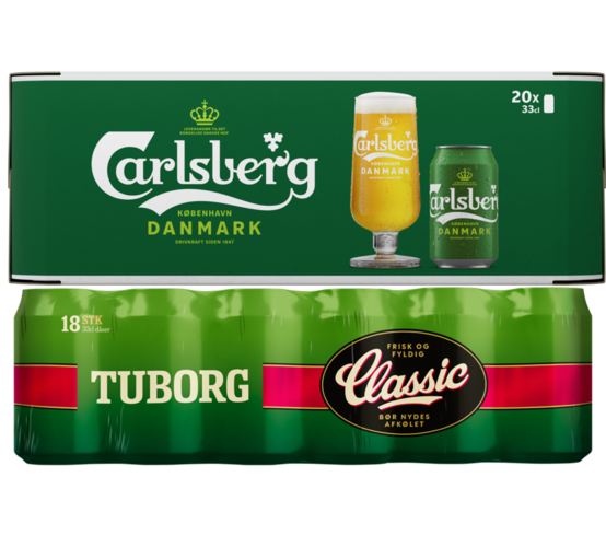 Begrænset parti. Flere varianter. 18-20 x 33 cl. Literpris maks. 14,98 + pant. Frit valg.