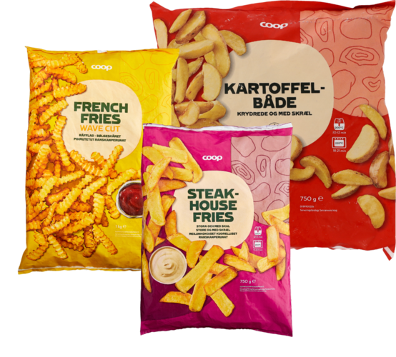 Dybfrost.
Begrænset parti. Flere varianter. 400-1000 g. Kg-pris maks. 30,00. Frit valg.