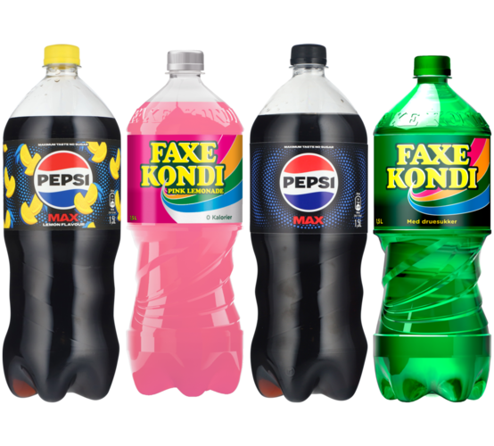 Flere varianter. 150 cl. Literpris 8,00 + pant. Frit valg.