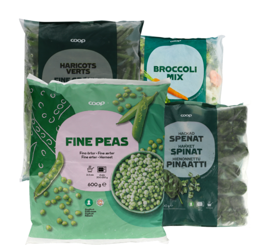 Dybfrost. Flere varianter. 50-900 g. Kg-pris maks. 200,00. Frit valg.